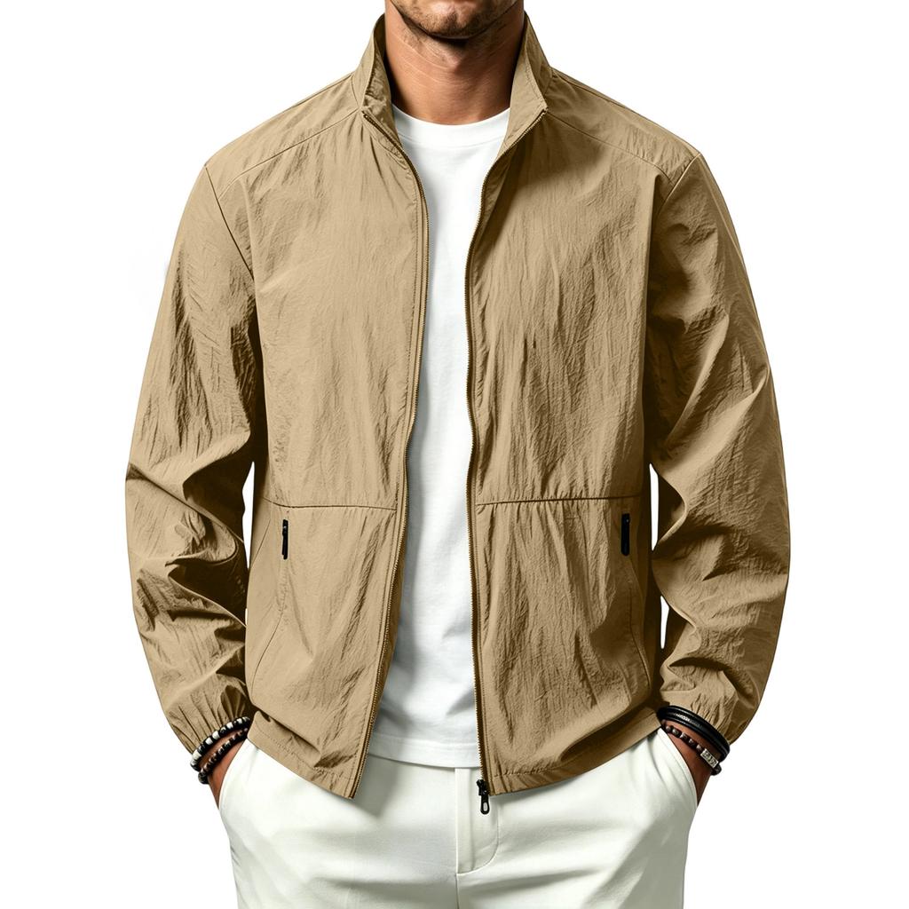 Men's Lightweight Outdoor Sun Protection Jacket Breathable Quick Dry Running Hiking Windbreaker Skin Protection Coat