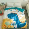 1Pcs Cartoon Dinosaur Duvet Cover 100% Cotton Skin-friendly Breathable Zipper Quilt Cover for Kids Boys Girls Bedroom Decor