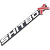 1Pcs SHITBOX Truck Exterior Emblems 3D Badge Sticker Decal Compatible with Universal Cars (Chrome Red)
