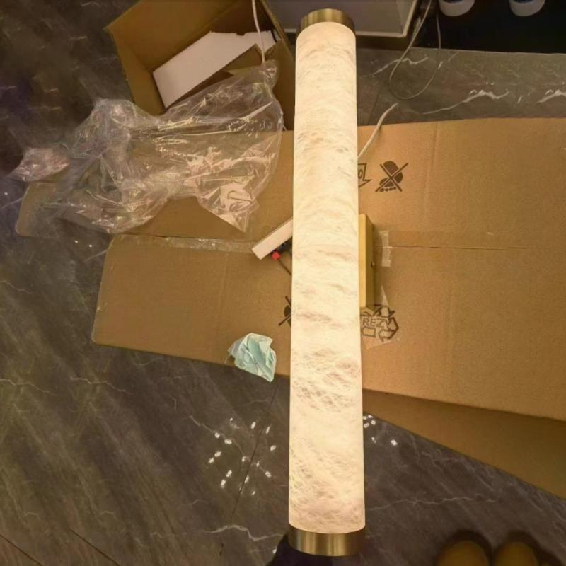 Spanish Marble LED Wall Light Gold Black Copper Indoor Living Room Bedroom Stairs Hotel Sconce 25/30/40/50/60cm Wall Lamp