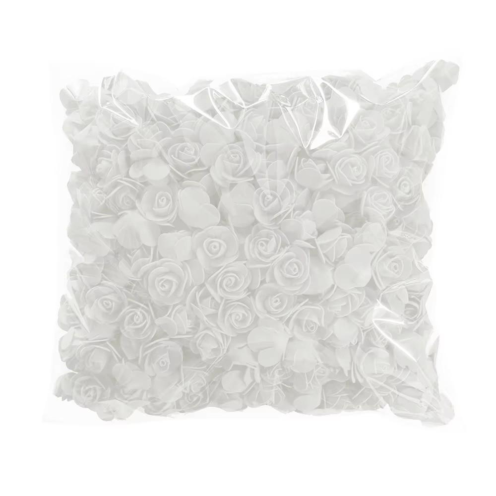 100Pcs Gift 3.5cm Artificial Flowers Handmade Flower Head Artificial Rose Flowers Foam Wreath Making Foam Rose Heads Home Decor
