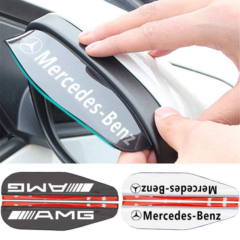 2Pcs Car Rear View Side Mirror Rain Board Sun Visor Eyebrow Guard For Mercedes Benz W204 W212 W176 GLC CLA GLA E C G M R S Class AMG Car Accessories
