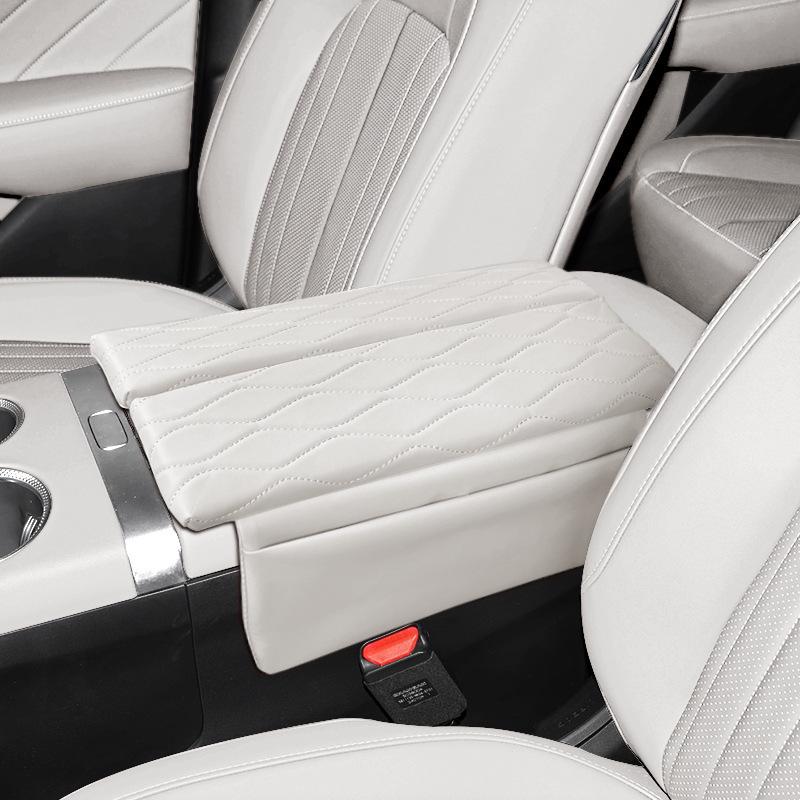 Q07 Central Armrest Box Leather Heightening Pad - Car Interior Protection & Modification