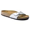 Women's Birkenstock Madrid Birko-Flor Silver Sandals Regular Wide (0040411)