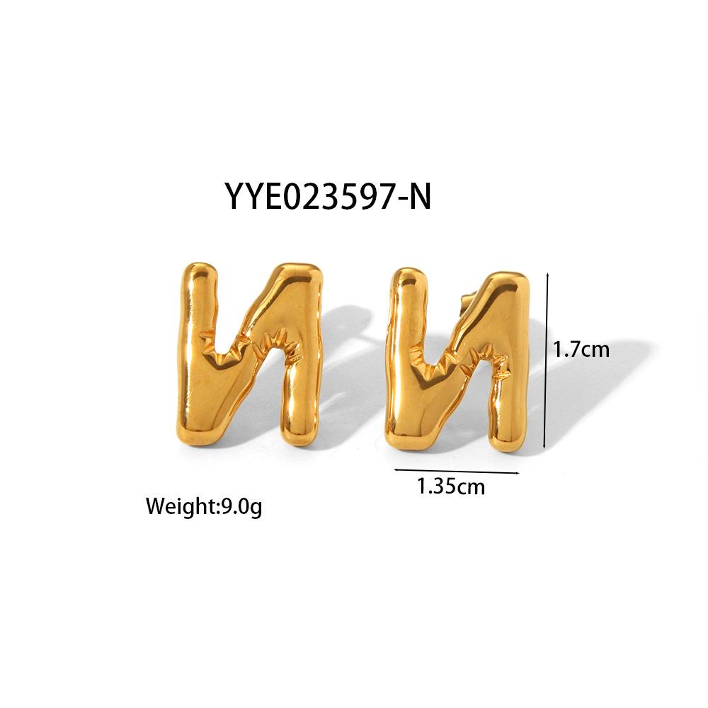 

Трендовые серьги-пусеты «Сделай сам» с 26 буквами неправильной формы – Летняя нержавеющая сталь