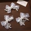 Lolita Lace Bow Pearl Hair & Clothing Accessories Set