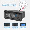 NEW 12V QC3.0 & Dual PD3.0 Car Power Socket Outlets USB Charger Power Adapter with Switch for Cars, Boats, RVs Trucks, ATVs, and UTVs