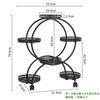 Susire Flower with Flower Potted Plant Plant Garden Flower Gardening Balcony Stand, Indoor, Casters, Iron, Black, Stand, Stand, Shelf, Rack, Stand,