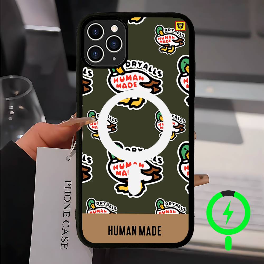 Fashion H-Human M-Made For Magsafe Magnetic Wireless Phone Case For IPhone 11 12 13 14 15 16 17 Pro Max Plus Cover