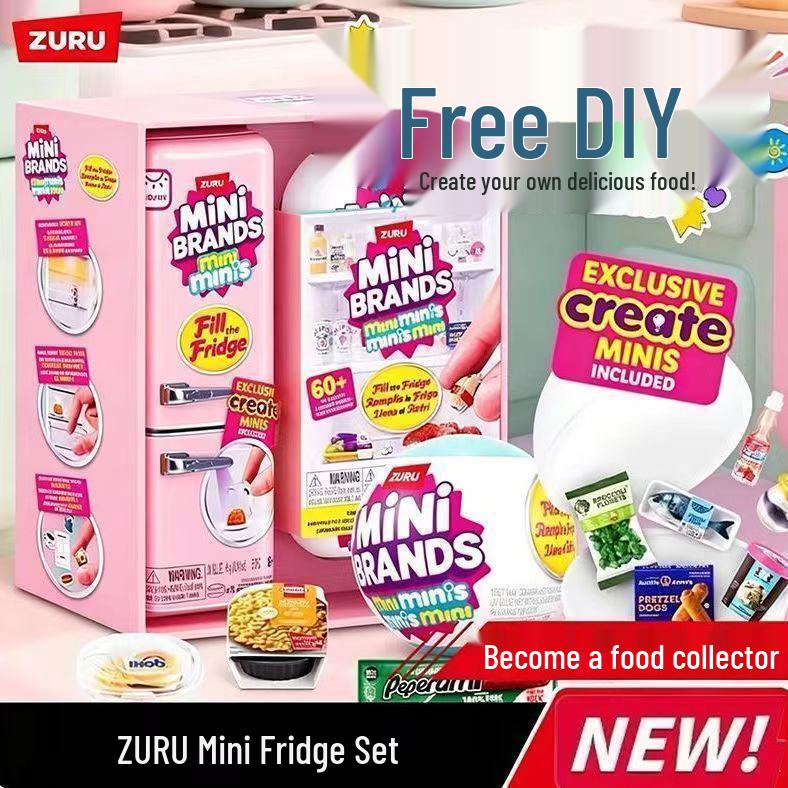 Mini Brand Refrigerator Toy Set: Trendy Role-Playing Children's Stuffed Toy