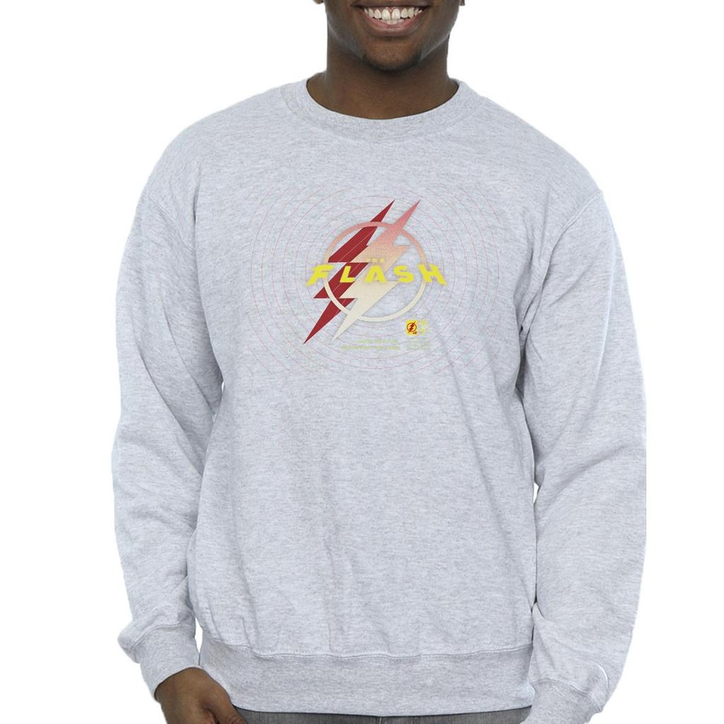 DC Comics Mens The Flash Lightning Logo Sweatshirt