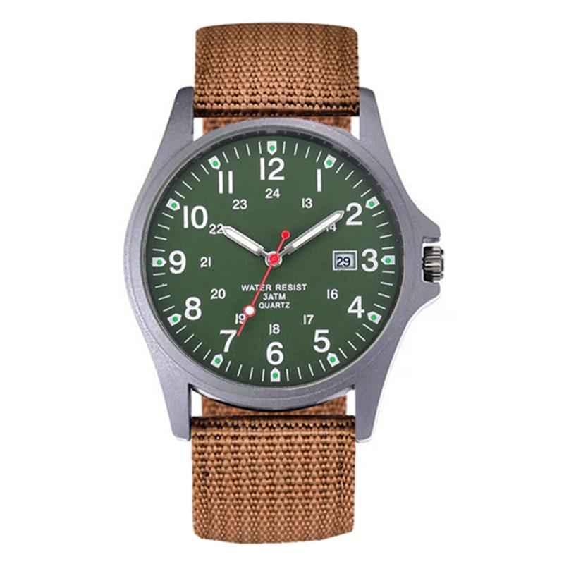 Men's Casual Nylon Band Quartz Sports Watch with Date Function
