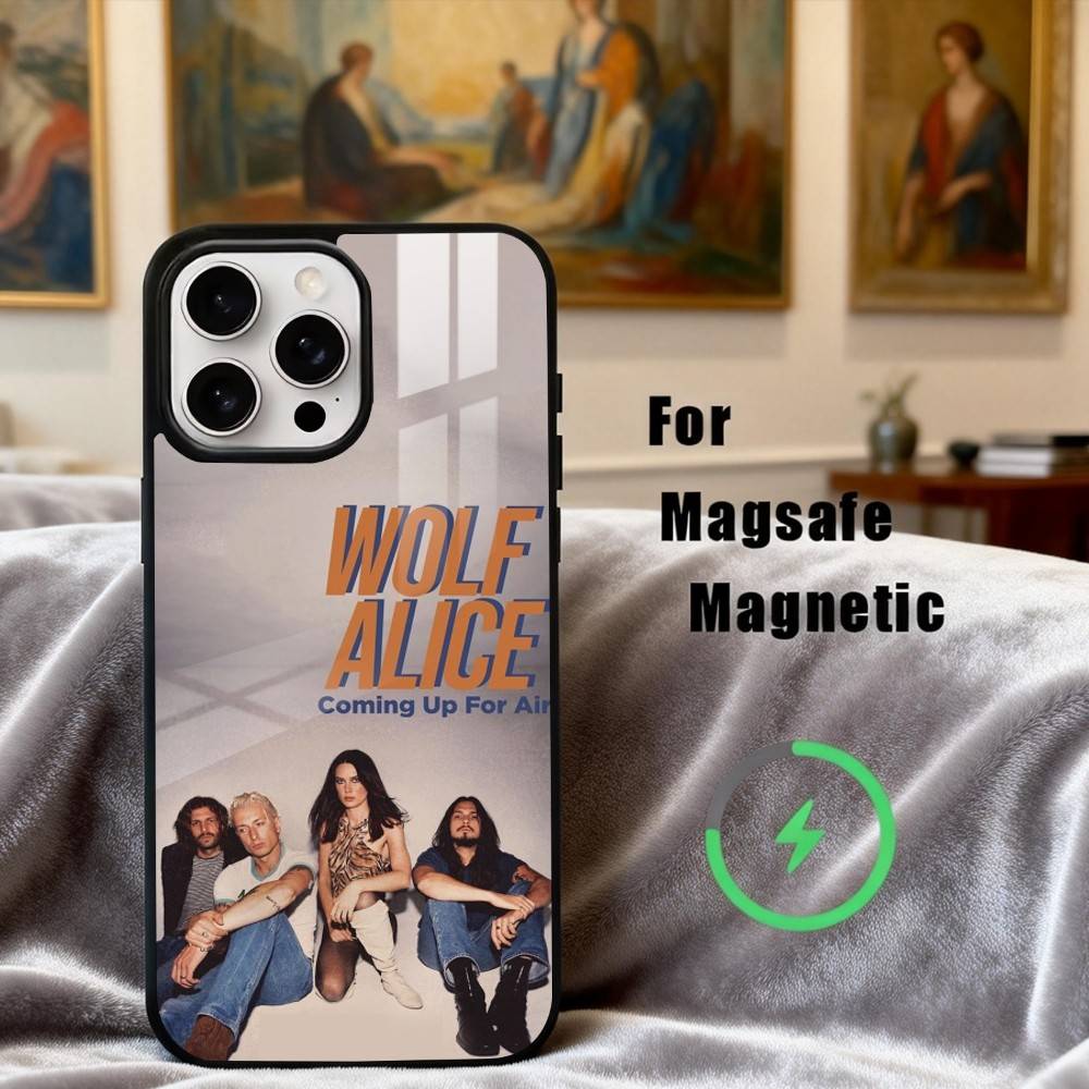 Alternative W-Wolf Alice Band Phone Case For iPhone17,16,15,14,13,12,11 Plus,Pro Max Magnetic For Magsafe Wireless Charging
