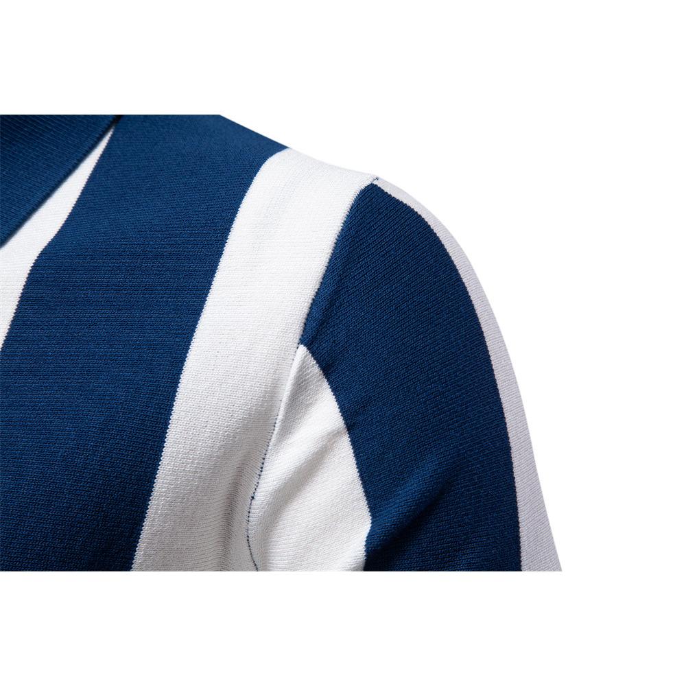 Callaway 2025 Summer New Embroidered Collar Woolen Short Sleeved Polo Shirt Men's Striped Polo Men's Short Sleeved Top