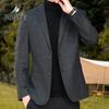 Men's Textured Plaid Business Casual Blazer