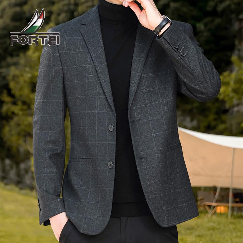Мужской блейзер в клетку с текстурой, в стиле business casual 54