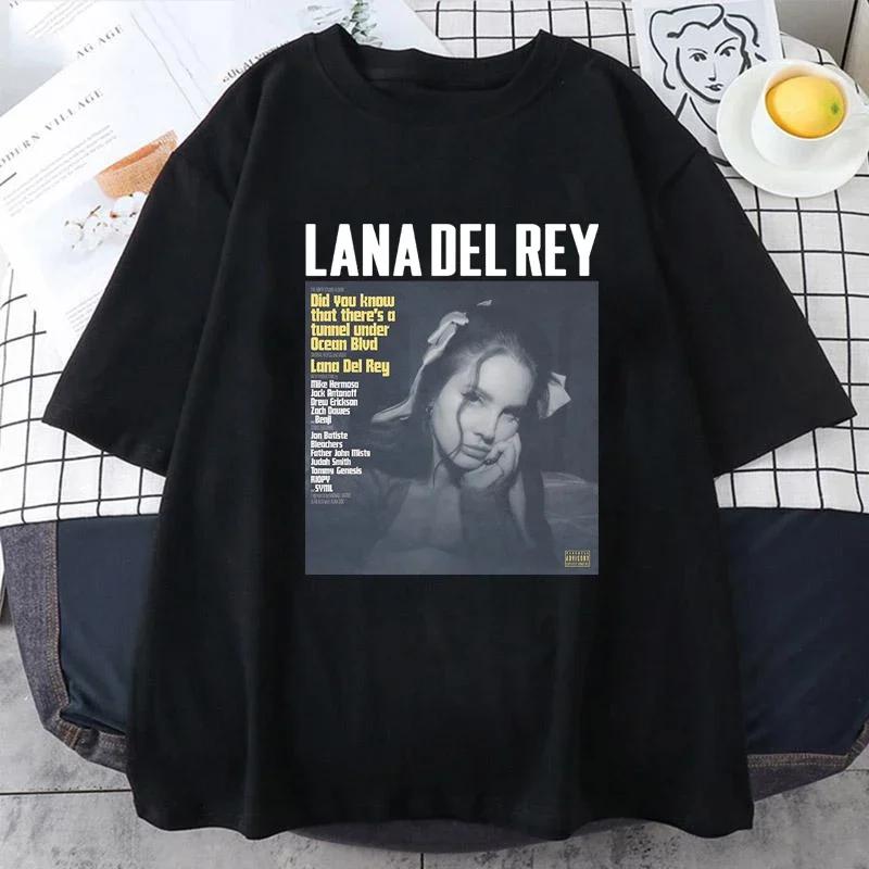 Famous Singer Lana Del Rey Fans TShirts Fashion Ultraviolence Music Album Tees Vintage Hip Hop Streetwear Casual Short Sleeve