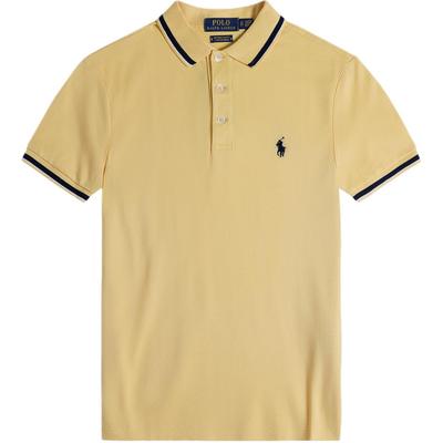 Polo Ss24 Surfing Bear Embroidered Crew Neck Short Sleeve Polo Shirt Men Polo Shirts Navy-Blue 710782636-007