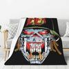 Custom Slayers Heavy Metal Rock Band Blanket Warm Fleece Soft Flannel Throw Blankets for Bed Sofa Home Spring