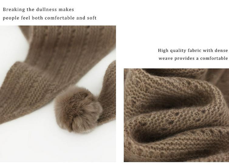 Women's 100% Cashmere Triangle Scarf - Versatile, Warm, Solid Color for Autumn & Winter
