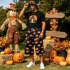 Men's Loose Fit Cargo Cropped Pants with Drawstring and Pockets, Printed Casual Summer Wear for Men
