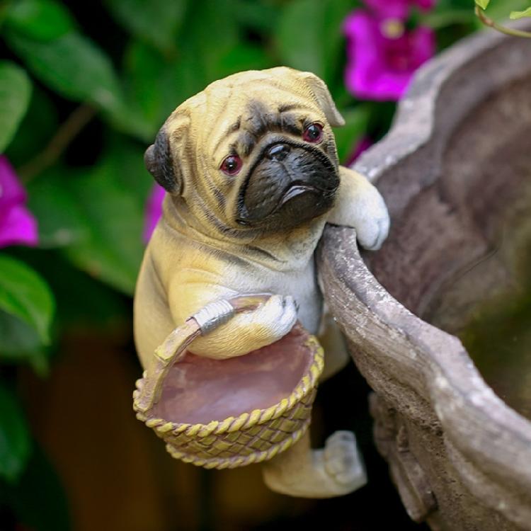 Animal Potted Plant Statue Cute Garden Statues Hanging Rabbit Outdoor Decoration