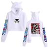 New Hot-Selling One Piece Print Casual Women's Cat Ear Hoodie