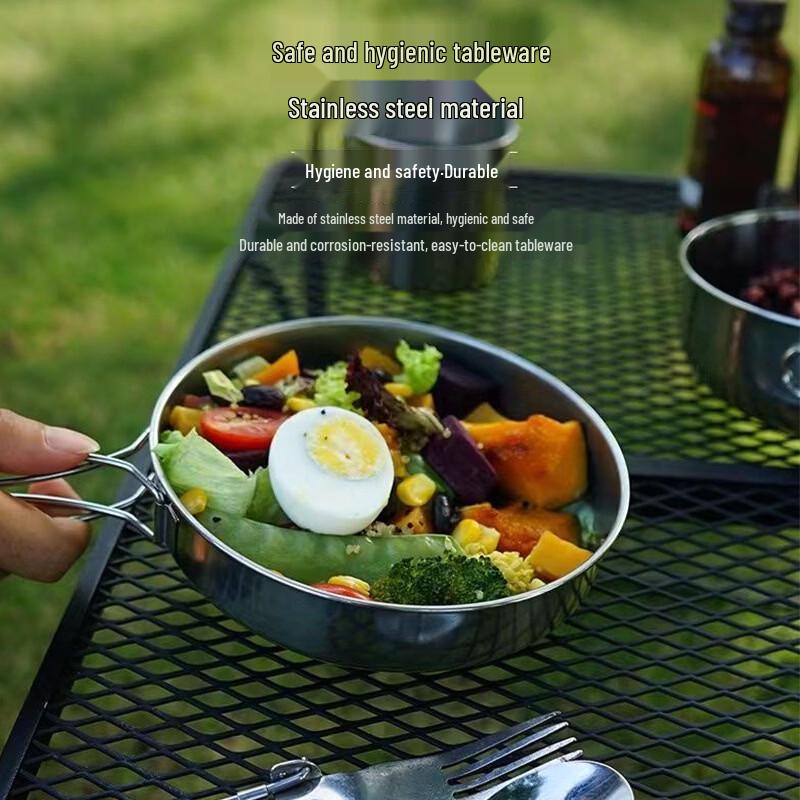 CMAOS 5-Piece Portable Stainless Steel Outdoor Cookware Set
