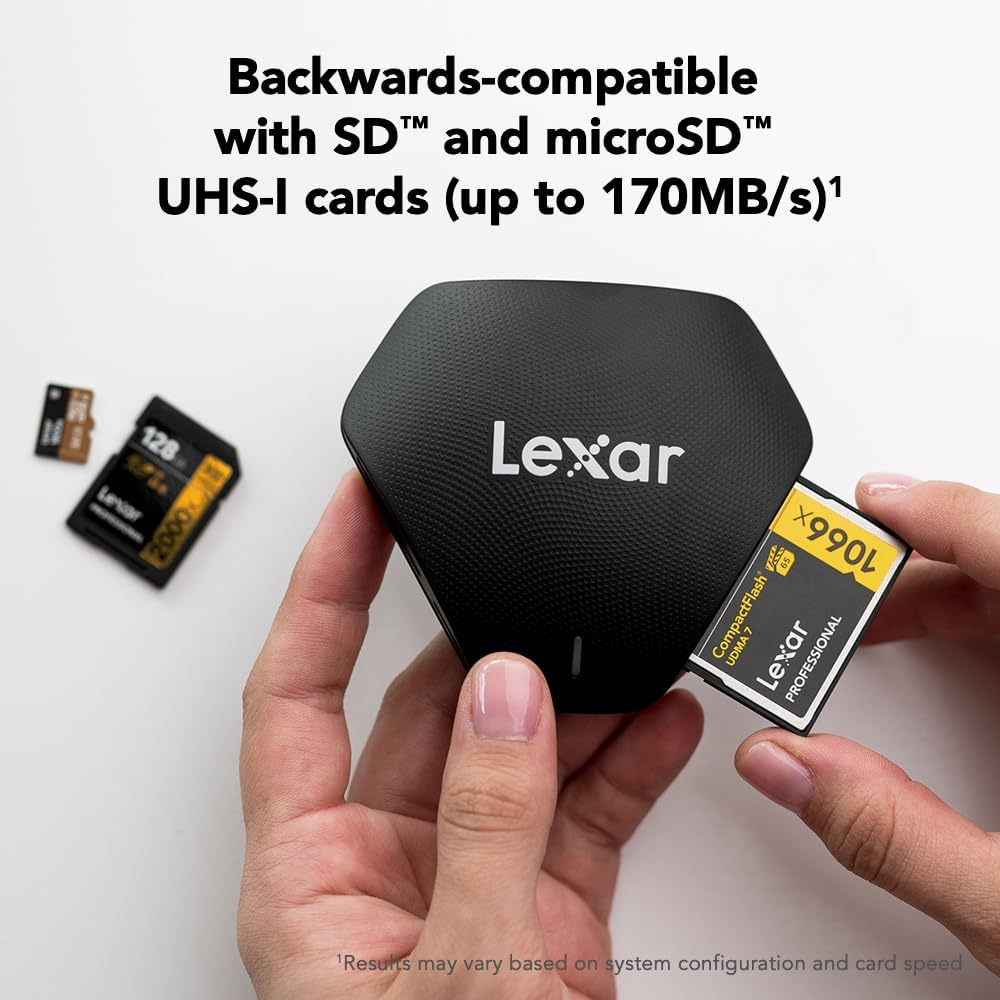 Lexar Original SD card reader 3 in 1 Card Reader USB 3.2 to SD Micro SD TF CF Memory Card reader SD Memory Cards Reader Supports SD, TF and CF Cards