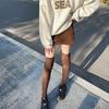 Japanese Women Elastic Over Knee Socks Student Slouch Top Rib Knit Long Stocking