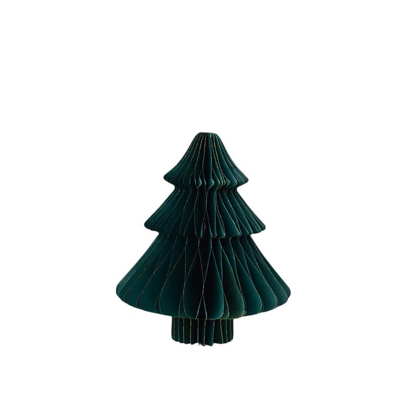 

Рождественские украшения Сотовые елочные украшения для рабочего стола Складные бумажные елочные украшения One Size зелёный