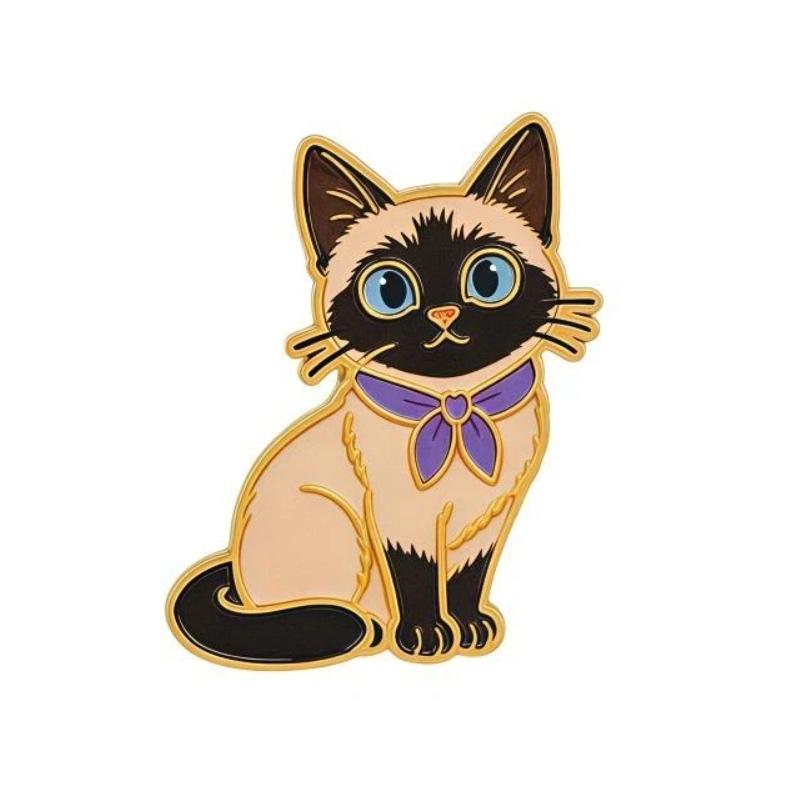 Collectible Cartoon Cat Enamel Pins Adorable Kawaii Lapel Badge for Backpack Clothing Birthday Gift for Cat Fans