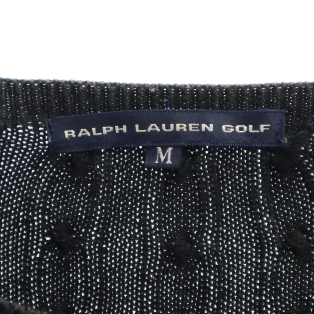 RALPH LAUREN GOLF Langarm Zopfmuster M Schwarze Serie Pullover Damen Gebraucht