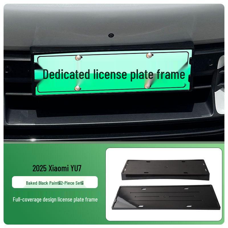 2025 Xiaomi YU7 New Energy Vehicle Full-Coverage Green License Plate Frame