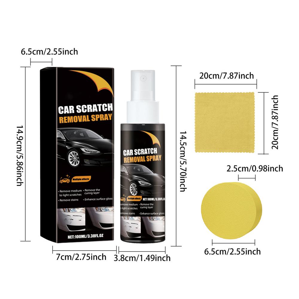 

Набор для ремонта царапин автомобиля Полировальная паста для всех царапин Набор Полироль удаляет царапины и следы от завихрений Царапина на краске автомобиля чёрный