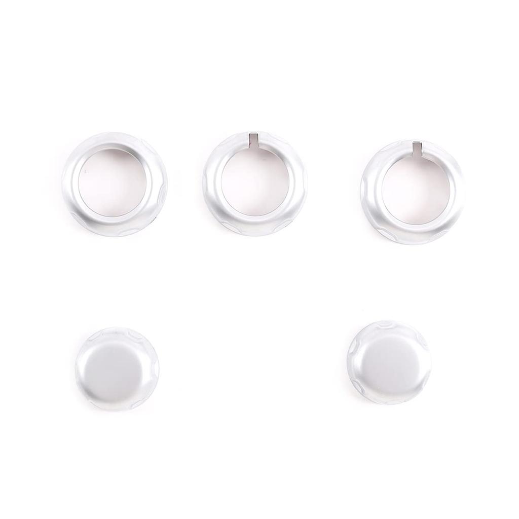 METYOUCAR Car Air Conditioning Knob Volume Control Knob Decorative Rings for Land Rover Freelander 2 Car Volume Air Conditioning Knob Button Trim