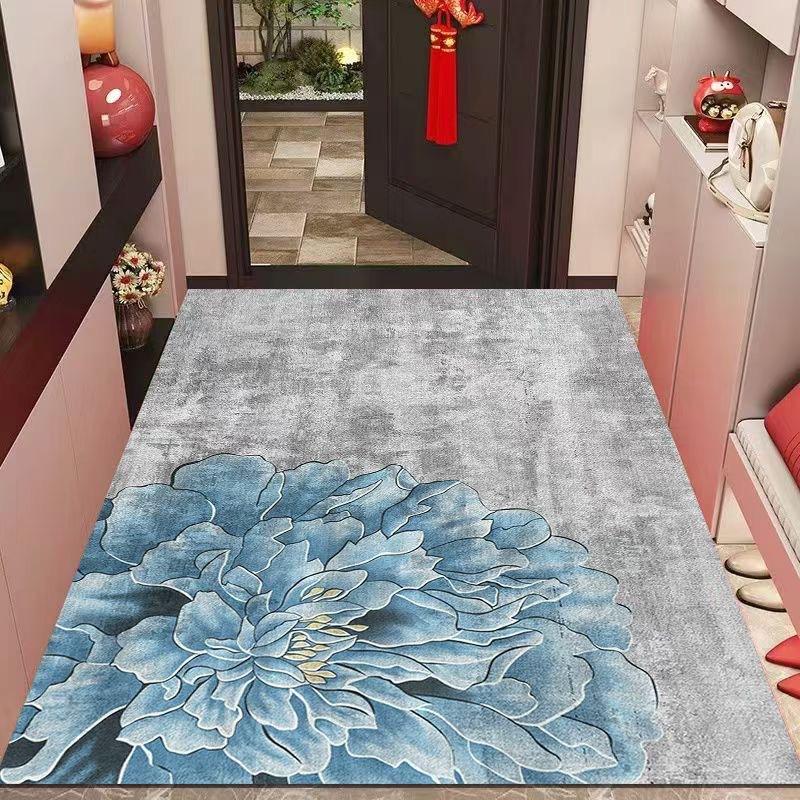 Entrance Carpet At The Foyer Dirt Resistant Crystal Velvet Carpets Absorbent Foot Mats Door Mats
