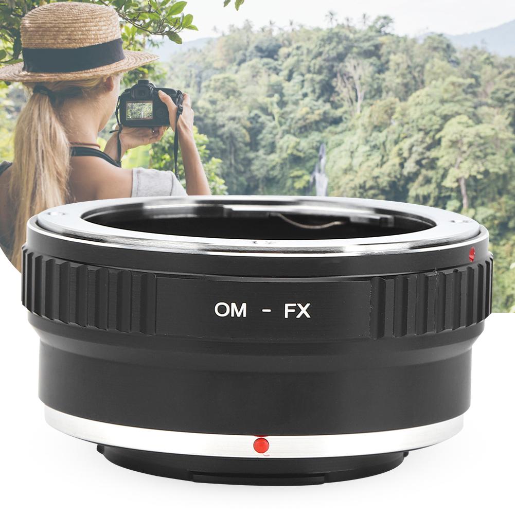 Fikaz OM FX Inel Adaptor Obiectiv Aliaj Aluminiu pentru Obiectiv Olympus OM pentru Montură Fuji FX Mirrorless