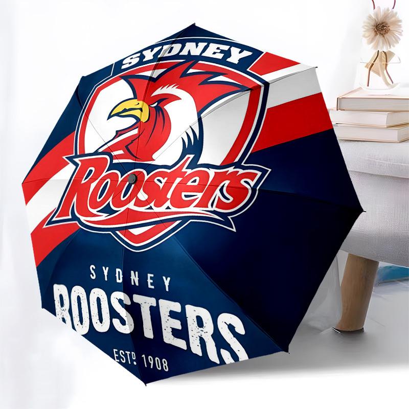 Sydney Roosters Automatic Opening and Closing, 8 rib Structure Portable Umbrella, Suitable for Men and Women in All Seasons Perfect Gift fo