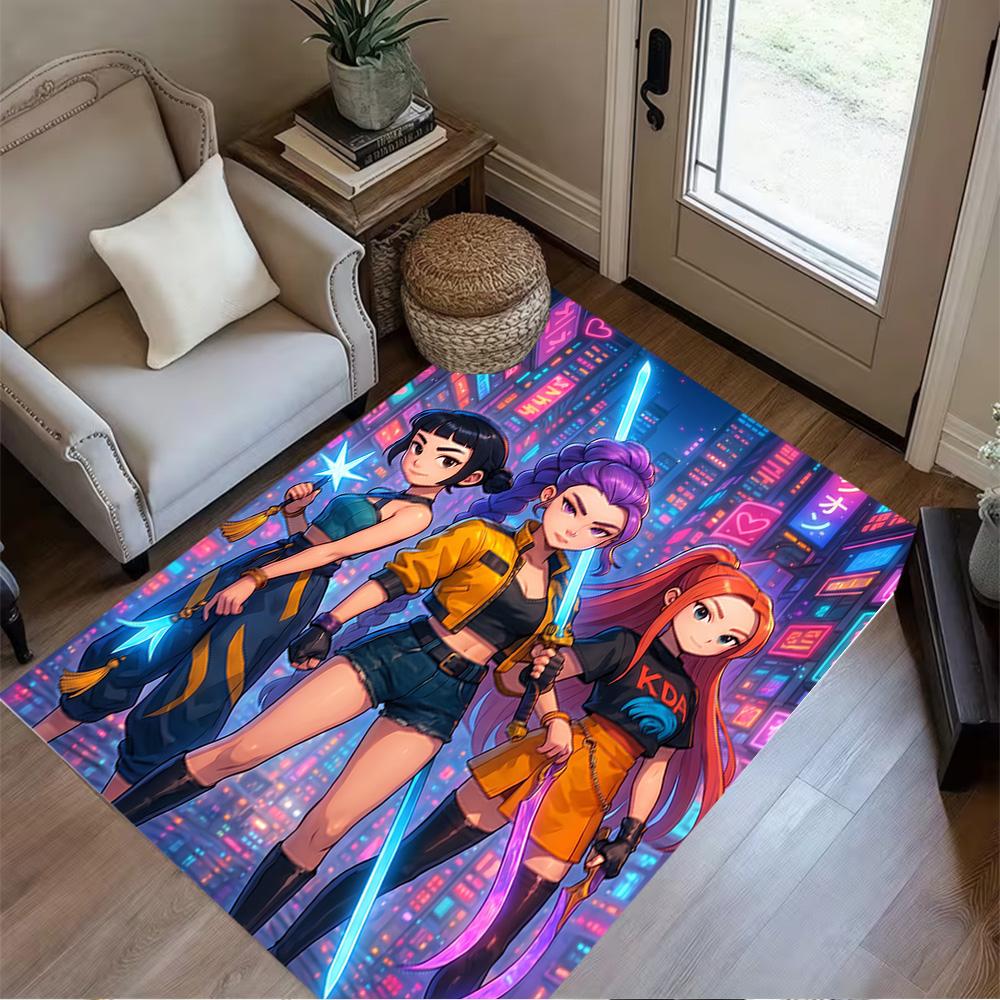 K-pop Demon Hunters Carpet Suitable for Balcony Dormitory Study room Playrooms Antislip Carpet Anime Office Decor Perfect Gift for Women/Men