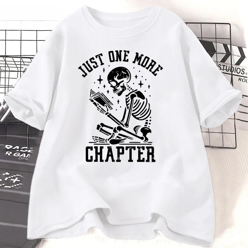 

Retro fashion letter skull print Tshirt artistic style short sleeved round neck versatile daily street Womens Tshirt 4XL