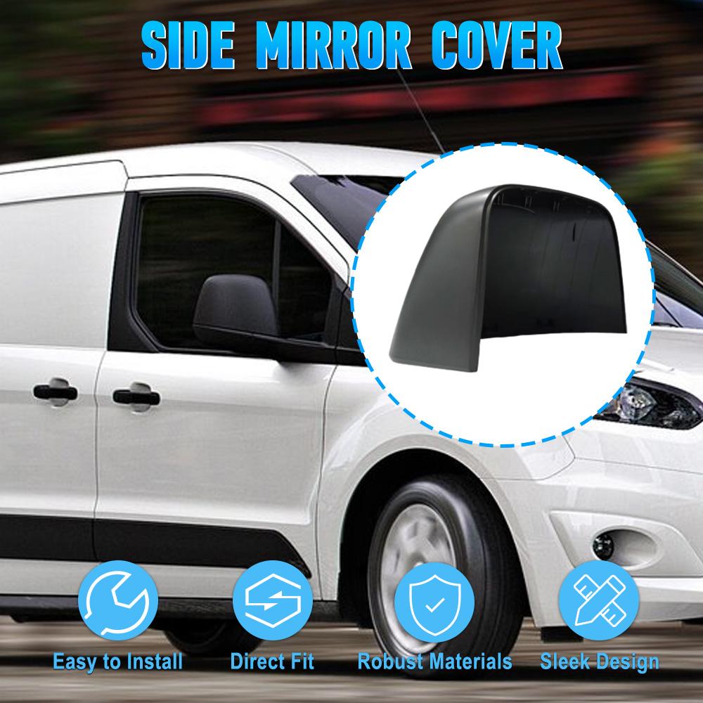 

Primer Black Left/Right Side Wing Rearview Mirror Cover Caps Shell Replace for Ford Transit Connect 2014 2015 2016 2017 2018