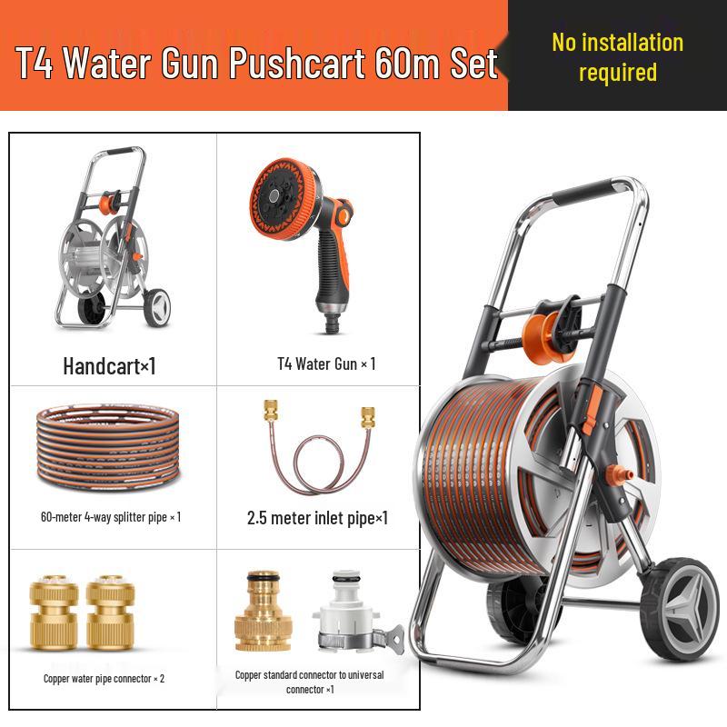 High-Pressure Metal Hose Reel for Car Wash & Garden Watering