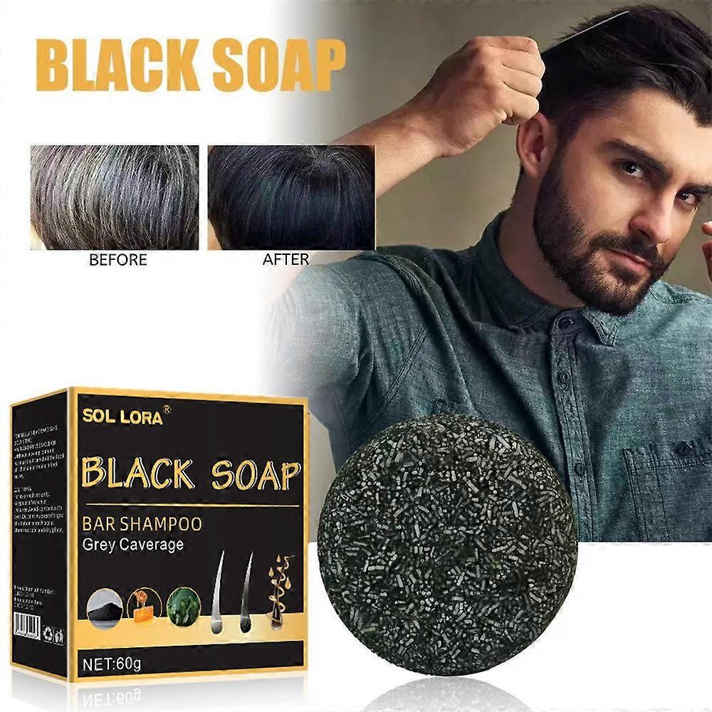 2Pcs Spartan Gray Hair Reverse Bar,Mane Gray Reverse Bar,Hair Darken Bar Soap