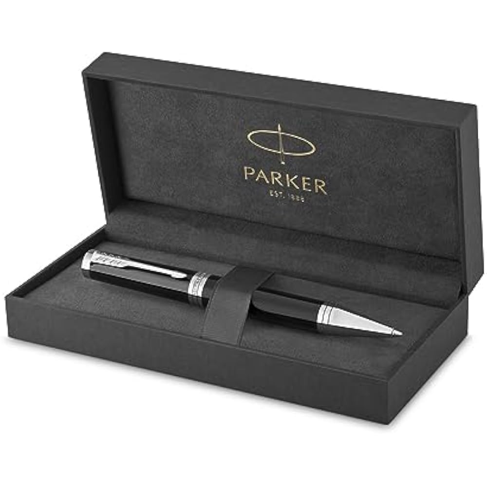 PARKER Parker Ballpoint Pen, Ingenuity, Black CT, Medium, Oil-based, Gift Box Included, Regular I...