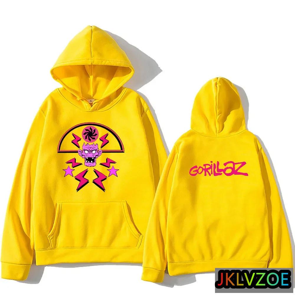 

Gorillaz Cracker Island Print Women Mens Hoodie Set Harajuku Hooded Sweatshirts Streetwear Y2K Street Fashion Pullover Clothing 3XL