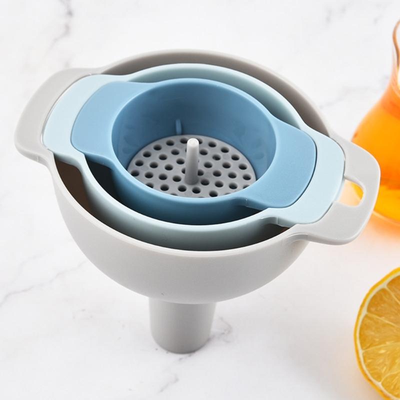 Multifunctional Pouring Set Reusable Kitchen Funnel Versatile Oil Funnel Plastic Material for Easy Pouring and Filtering