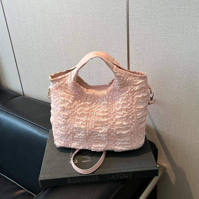 Bubble Fabric Large Capacity 2025 New Summer Pendant Popular This Year Simple Portable Shoulder Messenger Bag