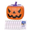 Halloween Pumpkin Bubble Machine Automatic Blower with Music & LED Lights Rechargeable Kid's Toy for Party Favors Outdoor Fun