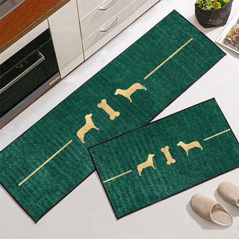 2PCS Kitchen Mats Non-slip Absorbent Door Mats Bedroom Door Mats Bathroom Mats Put Grey Mats Home Door Carpets